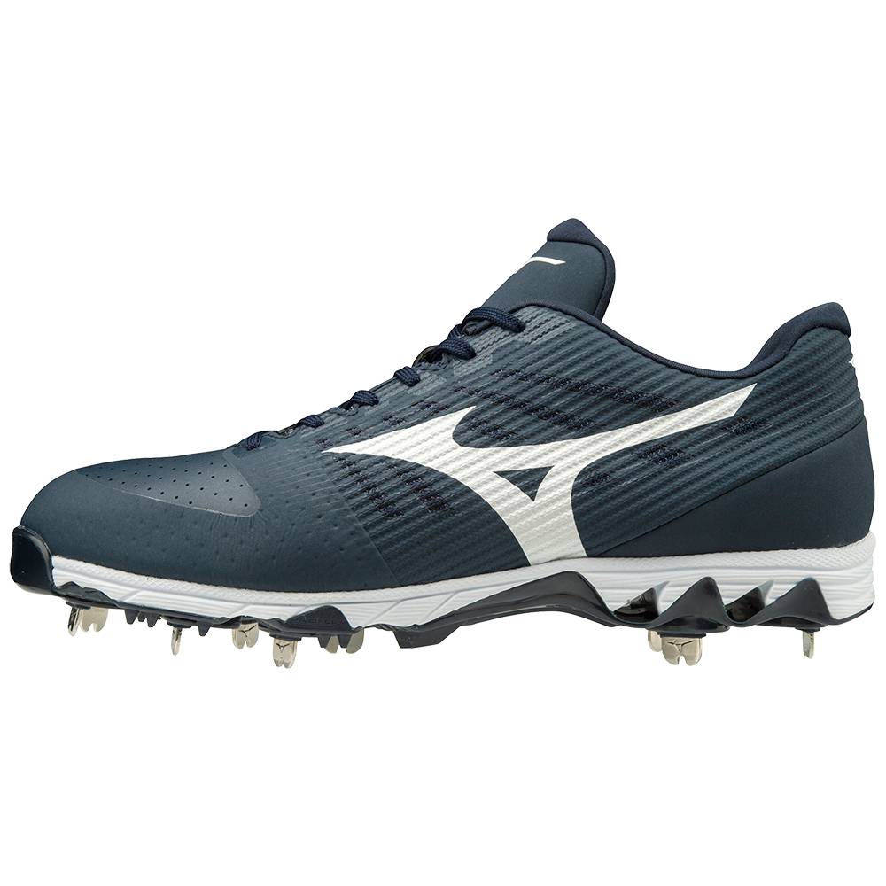 Mizuno 9-Spike Ambition Kısa Metal - Erkek Beyzbol Ayakkabısı - Lacivert/Beyaz Türkiye (FBIYEQ-912)